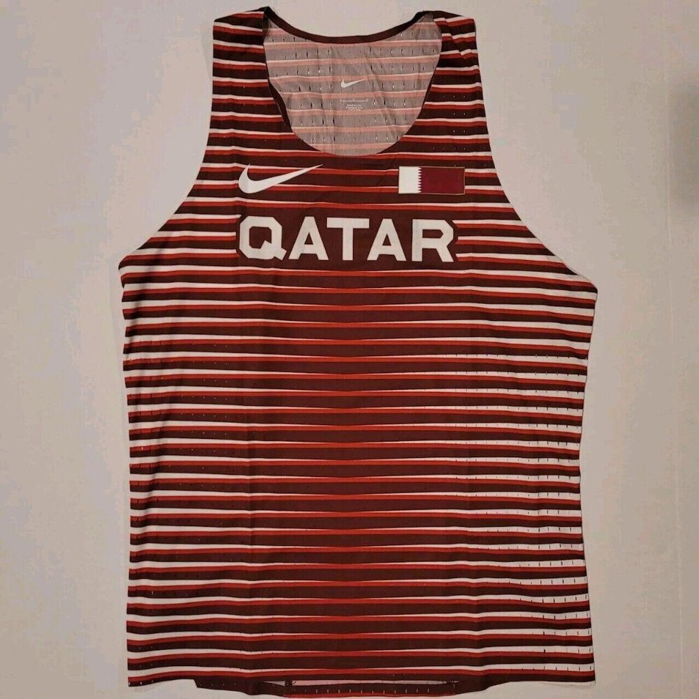 Men's Nike Pro Elite Qatar Track & Field Running Singlet CI8115-611 Size L